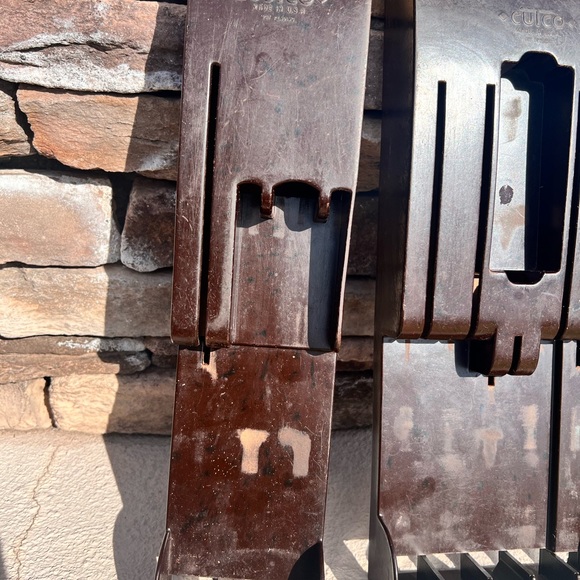 Vintage Cutco Wall Mount Knife Holders Brown Plastic - Picture 9 of 17